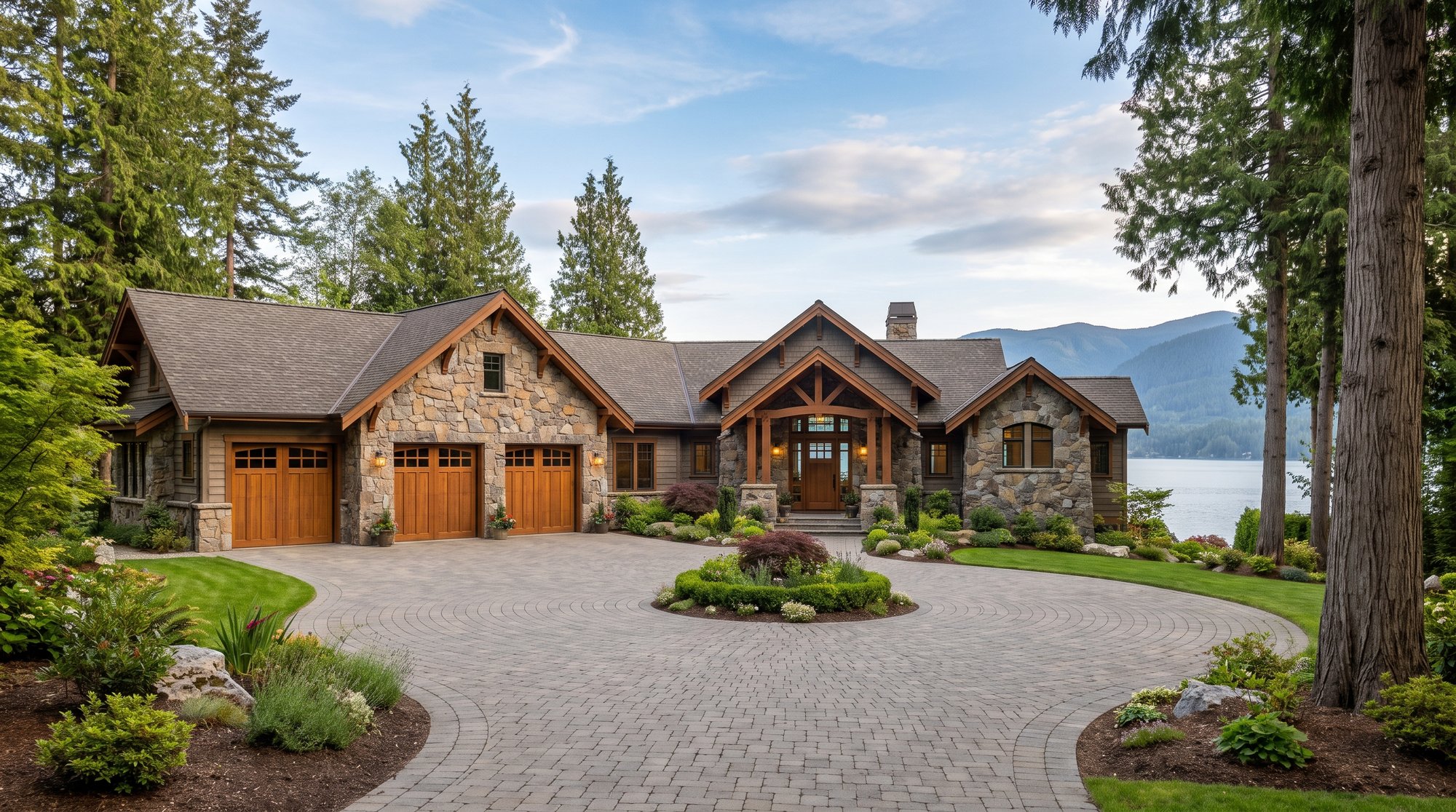 Custom Sullivan Signature Homes lake house exterior